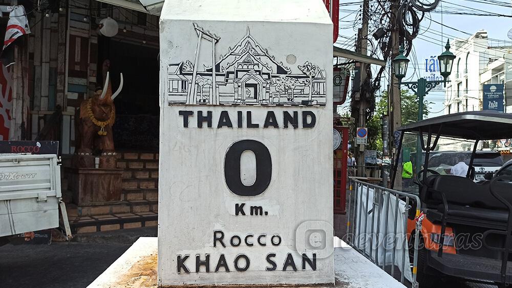 Kilómetro cero de Tailandia en Bangkok