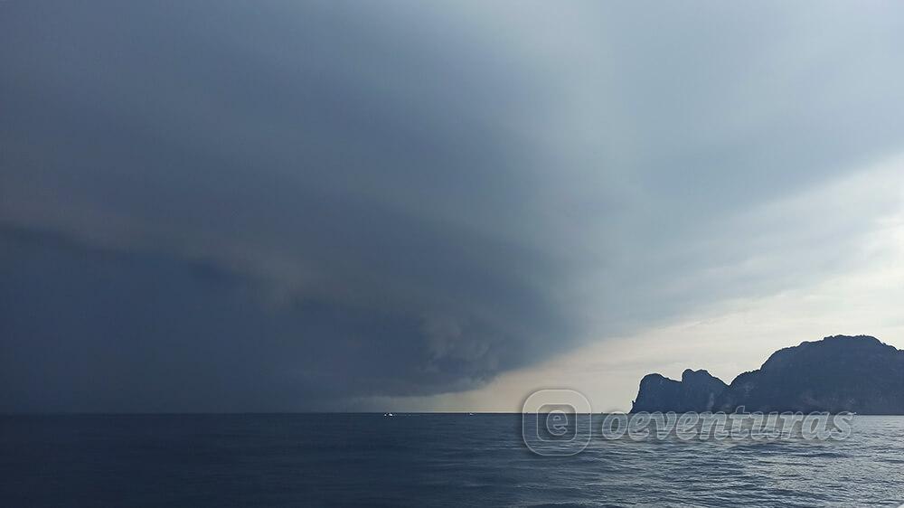 Tormenta en las islas Phi Phi