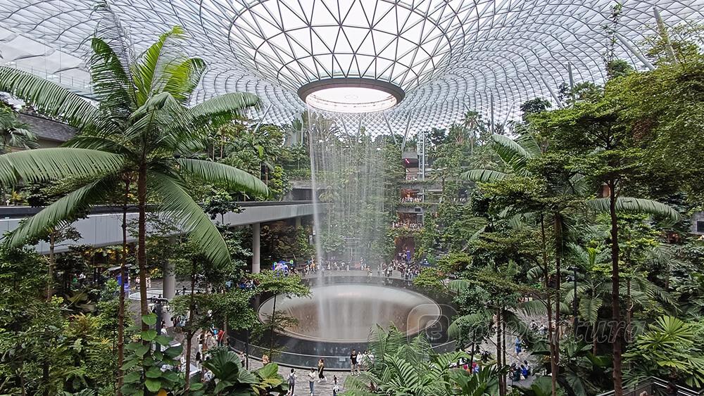 The Rain Vortex del aeropuerto de Singapur