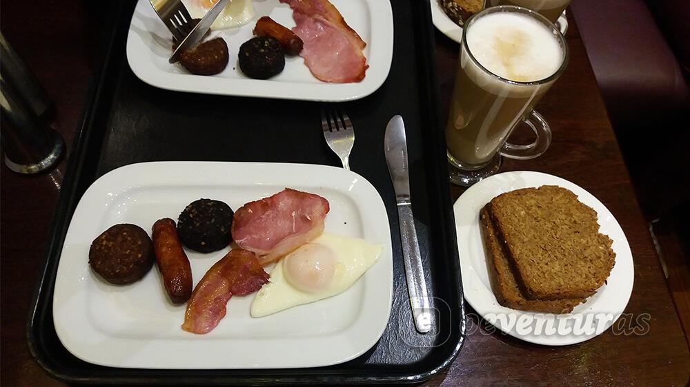 Desayuno irlandés en Galway