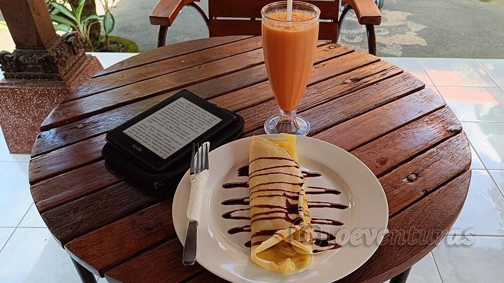 Desayuno en una casa balinesa de Ubud