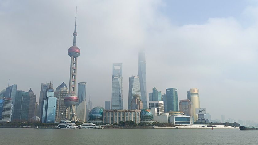Distrito Pudong de Shanghai desde The Bund