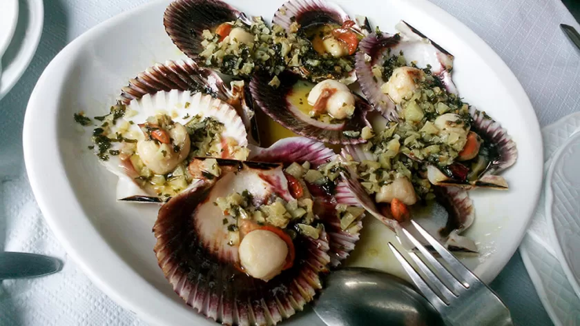 Zamburiñas a la plancha en Mieres