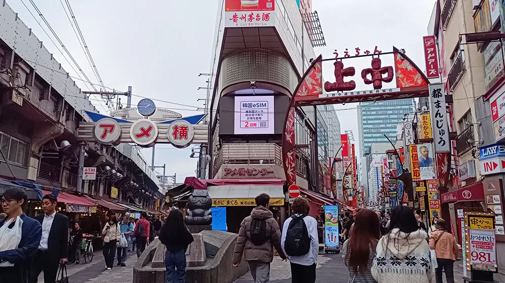 Calle Ameyoko de Tokyo