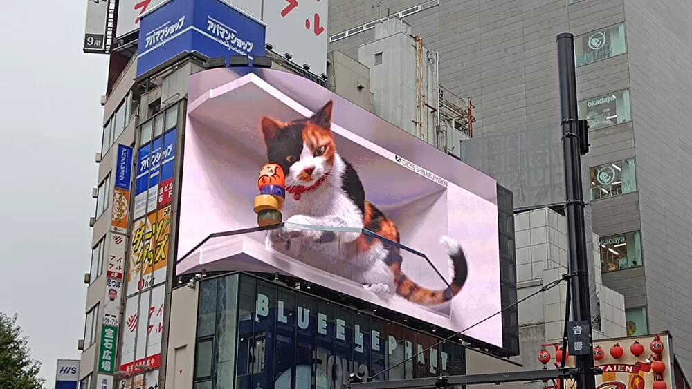 Gato 3D de Shinjuku en Tokyo