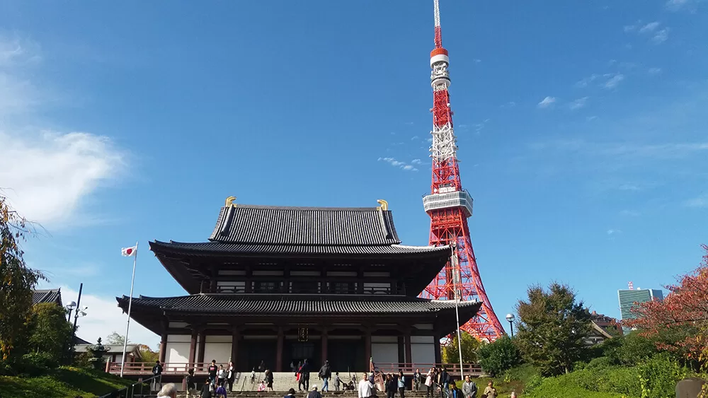 Templo Zojoji y la Torre de Tokyo