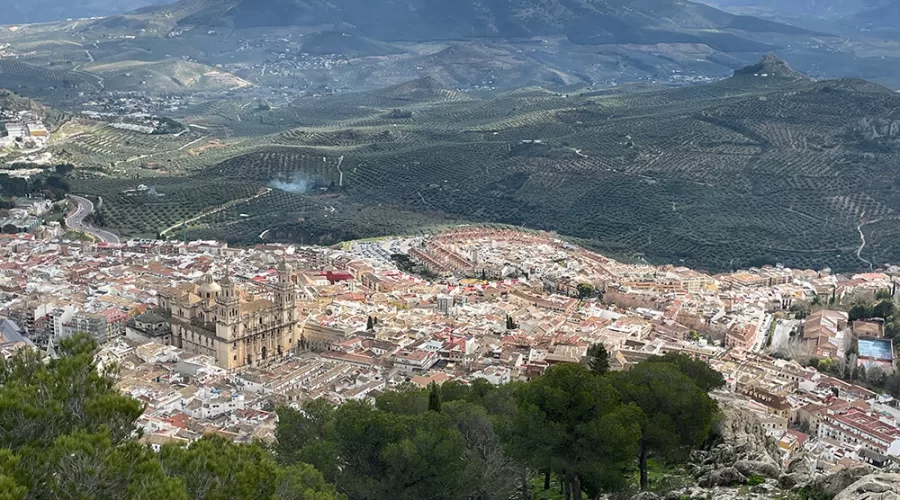 Vistas desde la cruz del castillo de Santa Catalina de Jaén