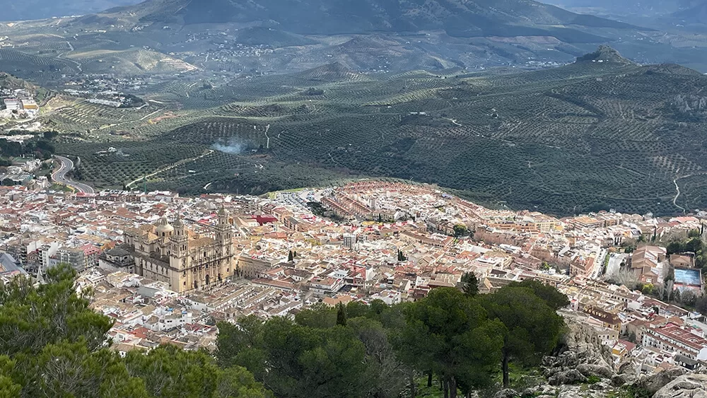 Vistas desde la cruz del castillo de Santa Catalina de Jaén