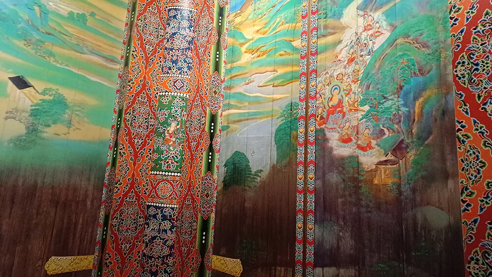 Recreación de las pinturas del templo Byodo-in de Uji