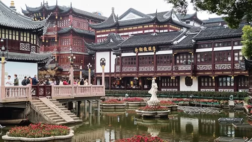 Estanque del mercado del Jardín Yu en Shanghái